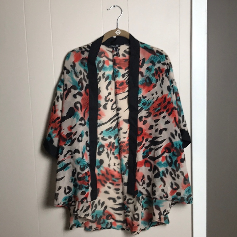 Sheer Leopard Kimono